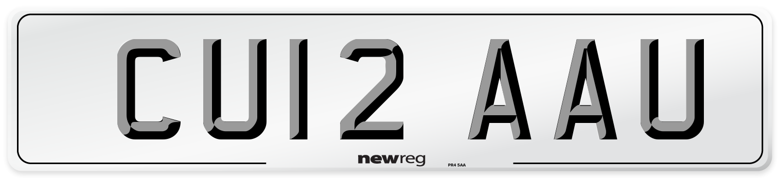 CU12 AAU Number Plate from New Reg